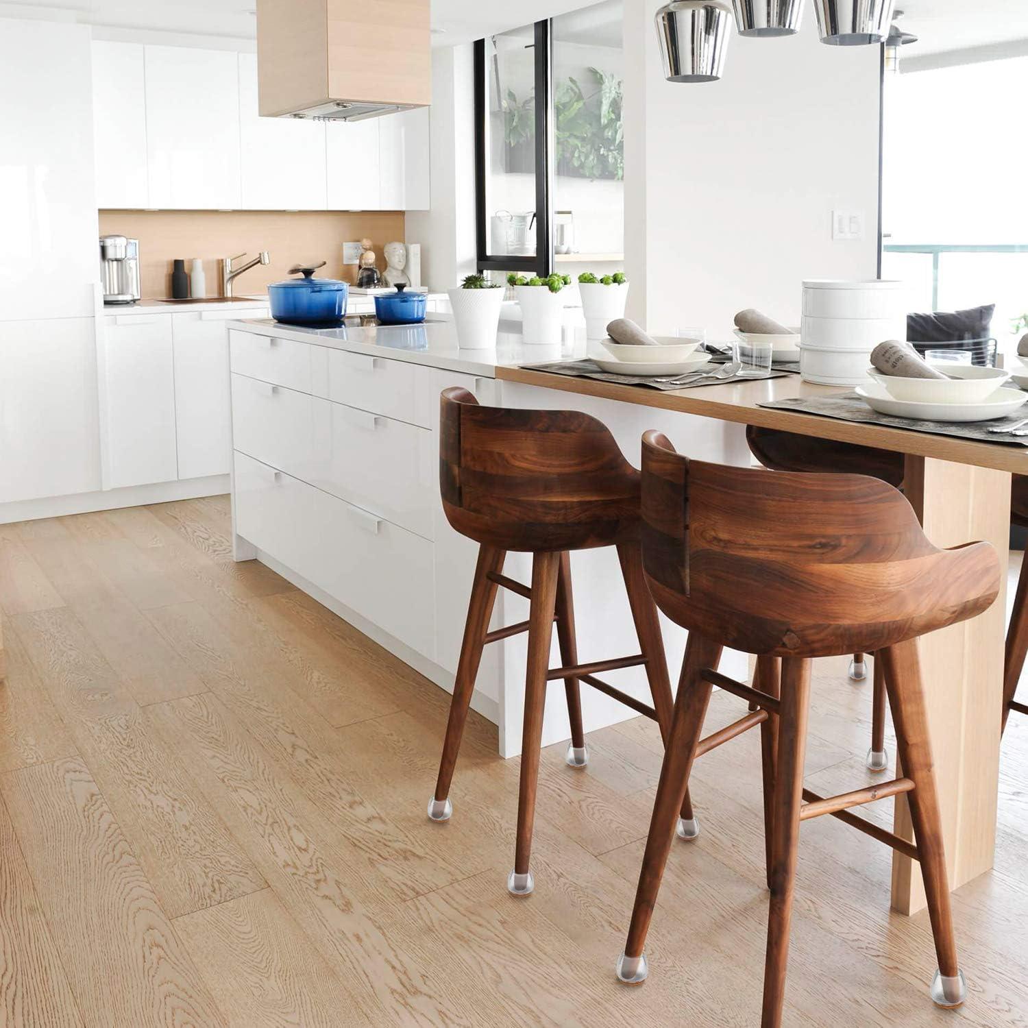 Tapas de patas de silla CBTONE 32 unidades silicona transparente