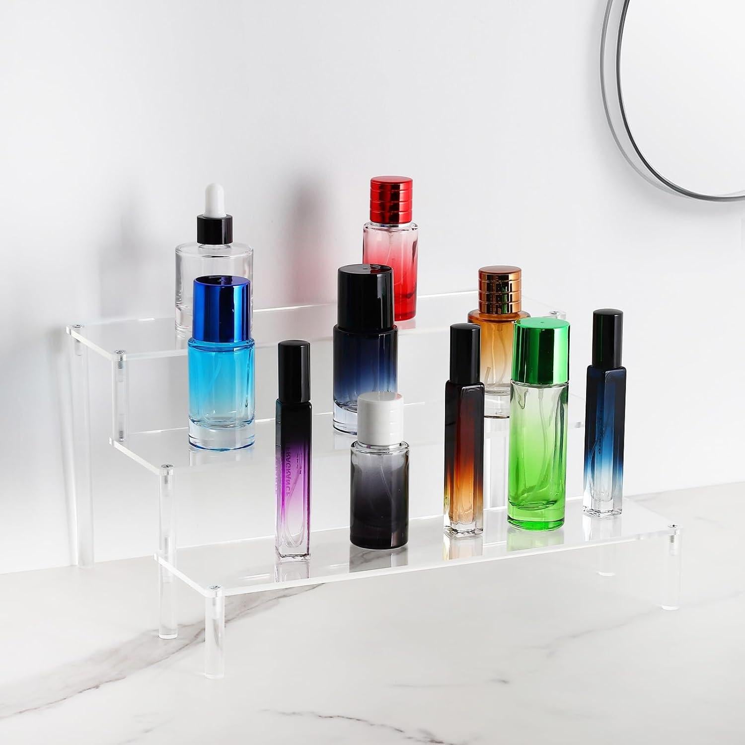 Soporte de Exhibición Acrílico 3 Niveles Transparente 27.94x10.16cm