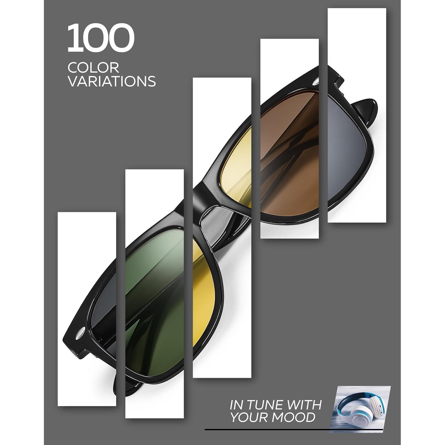 Gafas de sol polarizadas Retro Rewind unisex UV400