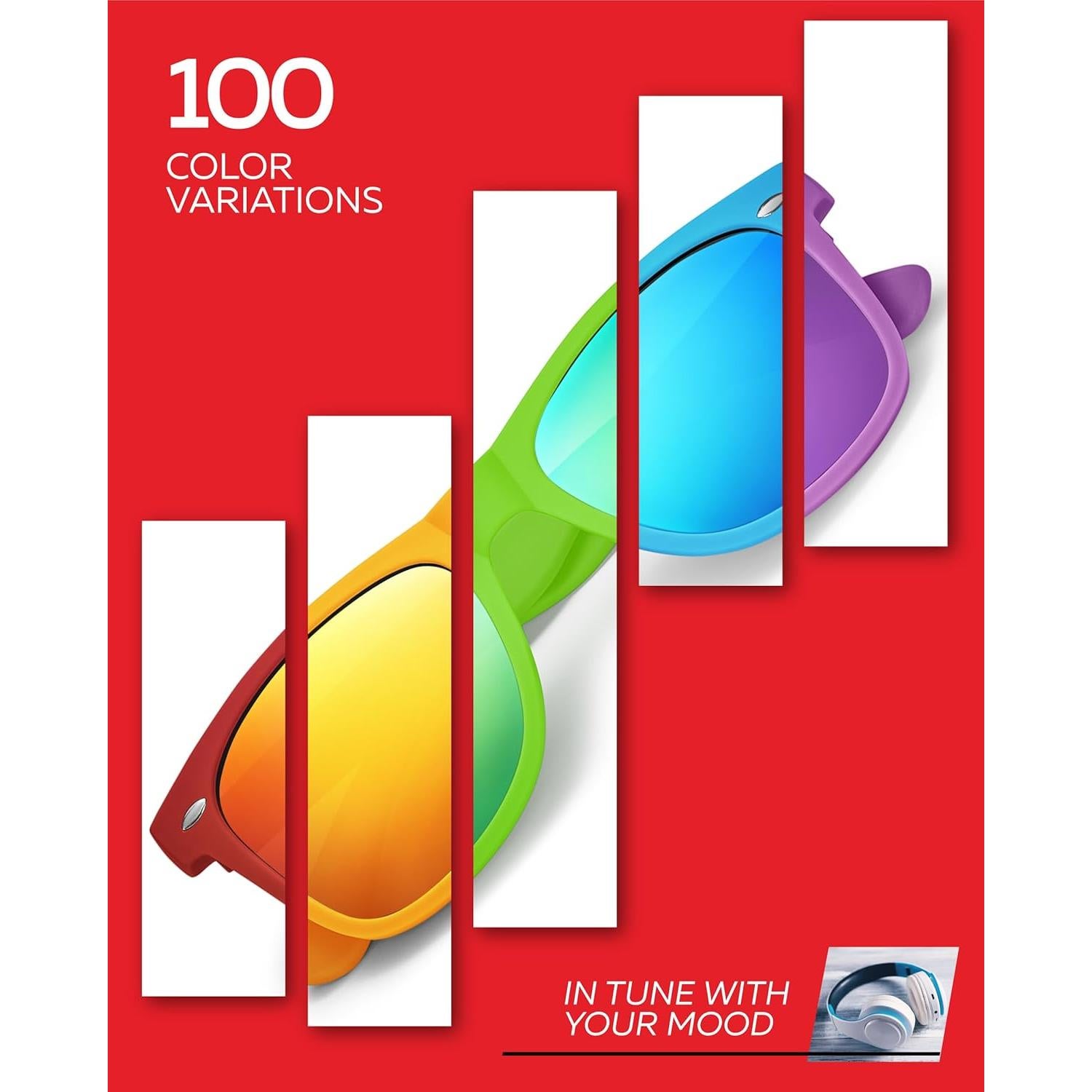 Gafas de sol polarizadas Retro Rewind unisex UV400 Naranja