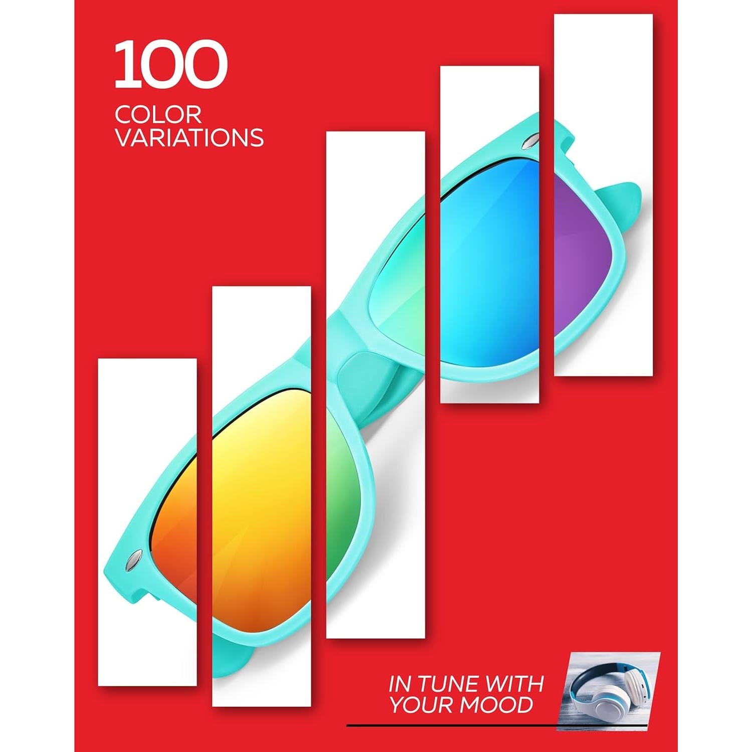 Gafas de sol polarizadas Retro Rewind unisex UV400