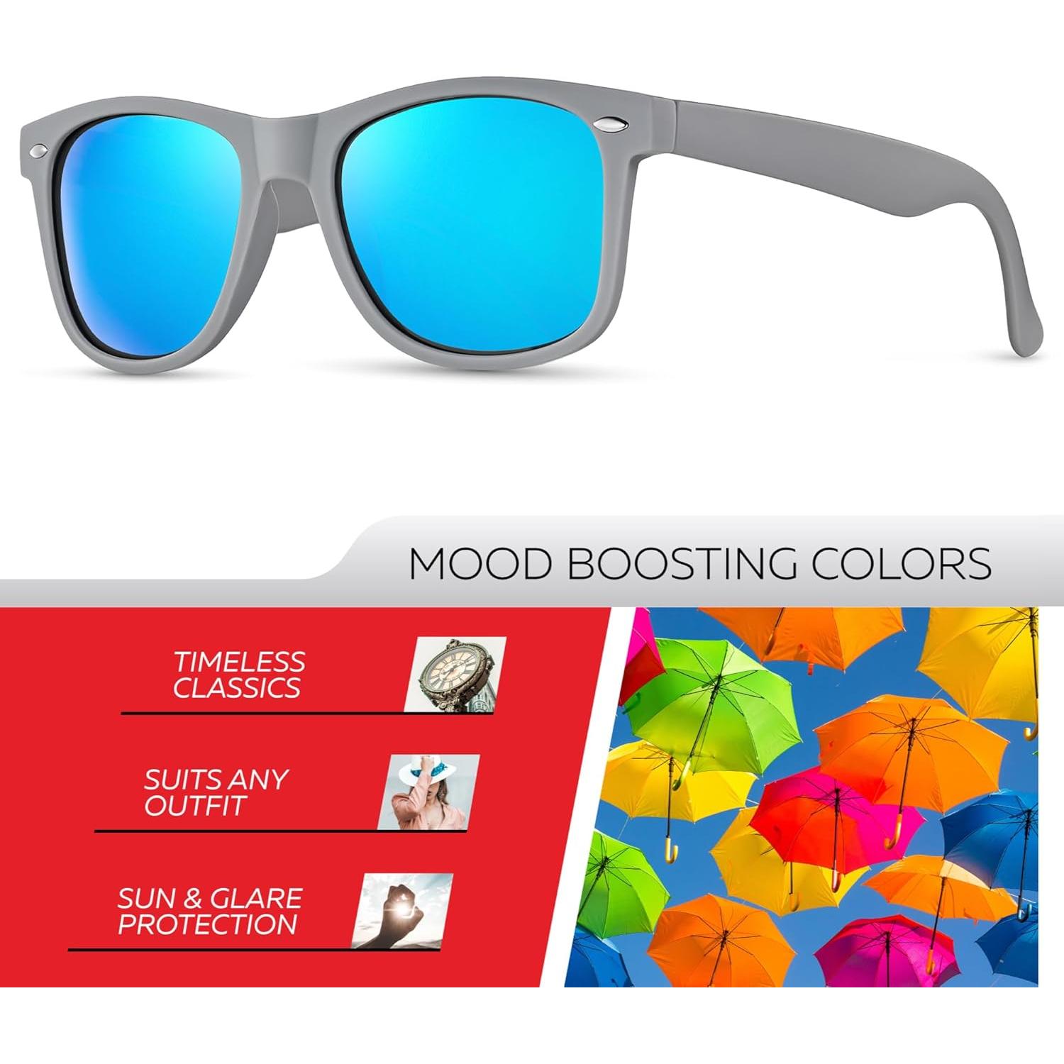 Gafas de sol polarizadas Retro Rewind UV400 - Gris mate