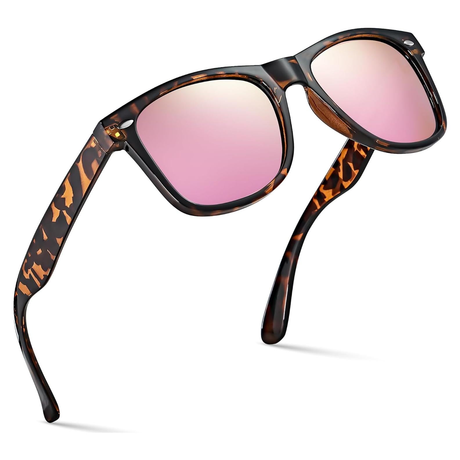 Gafas de sol polarizadas Retro Rewind unisex UV400 - Tortuga Brillante