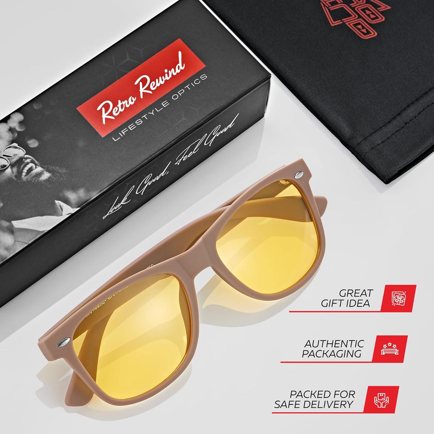 Gafas de sol polarizadas Retro Rewind unisex HD anti-deslumbramiento