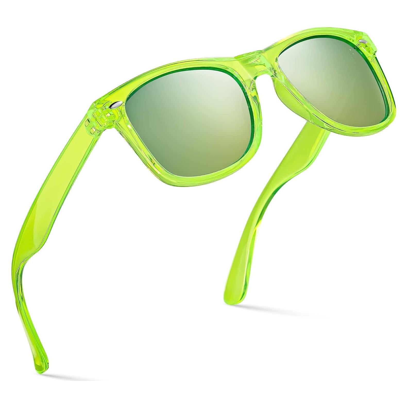 Gafas de sol polarizadas Retro Rewind unisex UV400 - Amarillo Neón