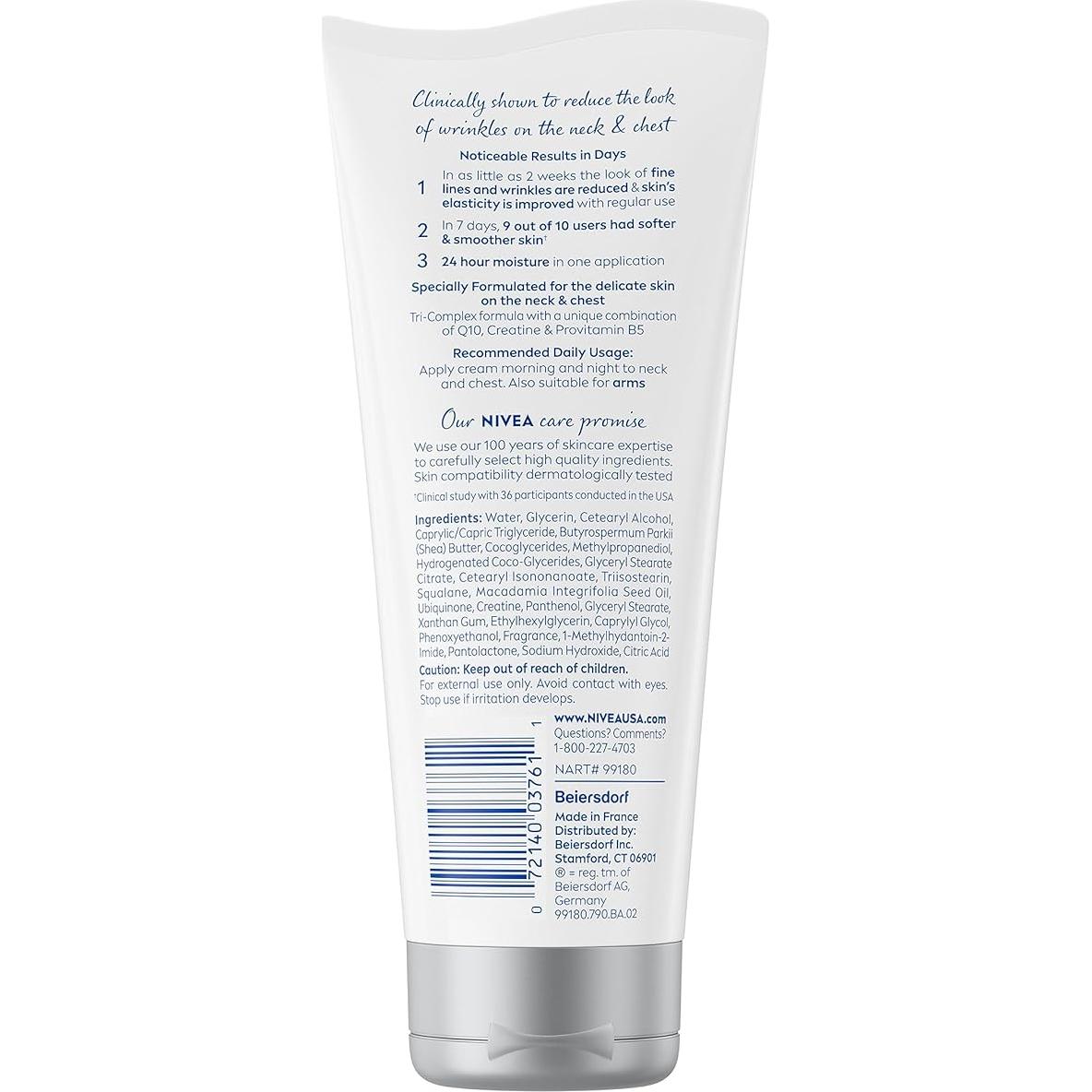 Crema reafirmante NIVEA para cuello y pecho 190 g Q10