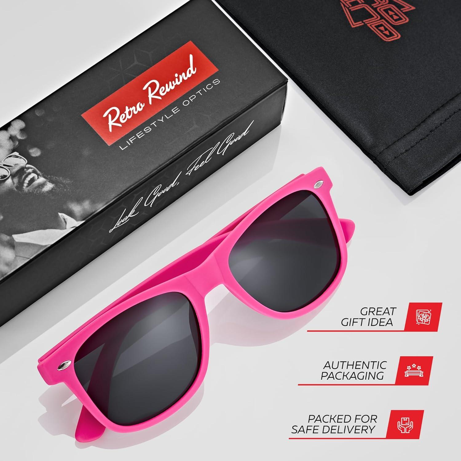 Gafas de sol polarizadas Retro Rewind unisex UV400 - Rosa mate