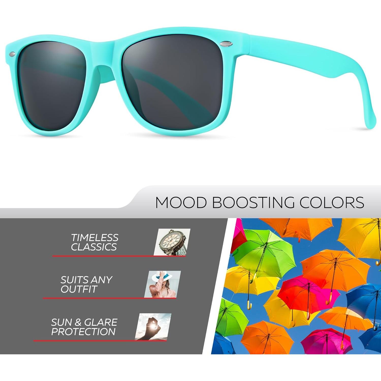 Gafas de sol polarizadas Retro Rewind unisex UV400 - Turquesa