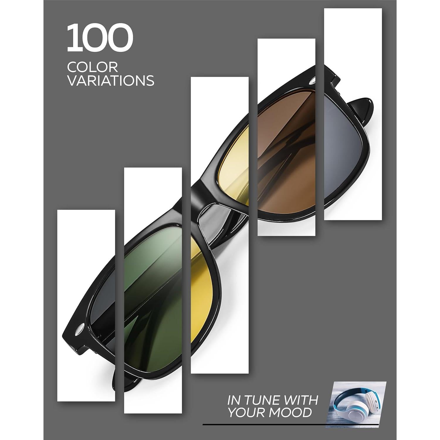 Gafas de sol polarizadas Retro Rewind UV400 Unisex