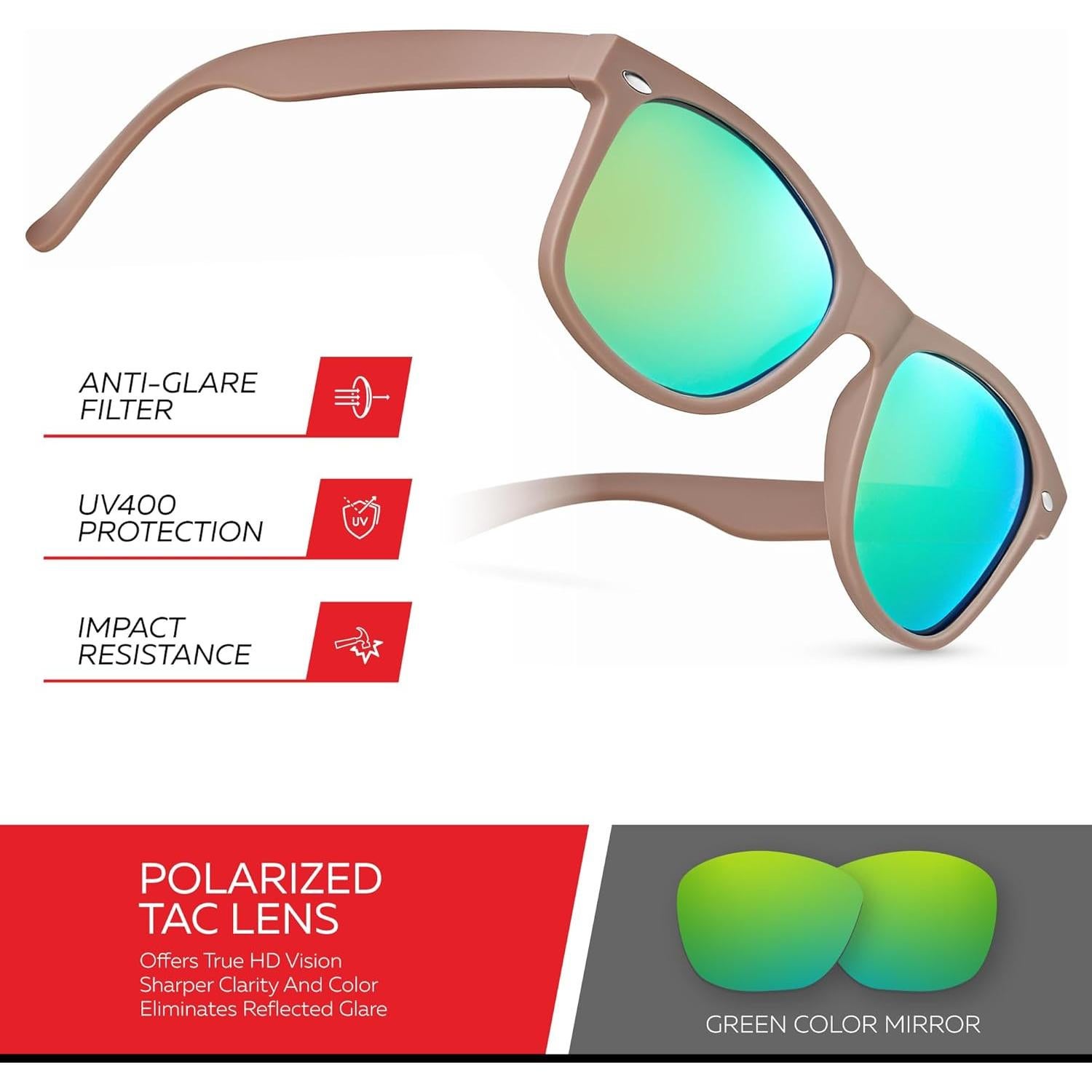 Gafas de sol polarizadas Retro Rewind unisex UV400