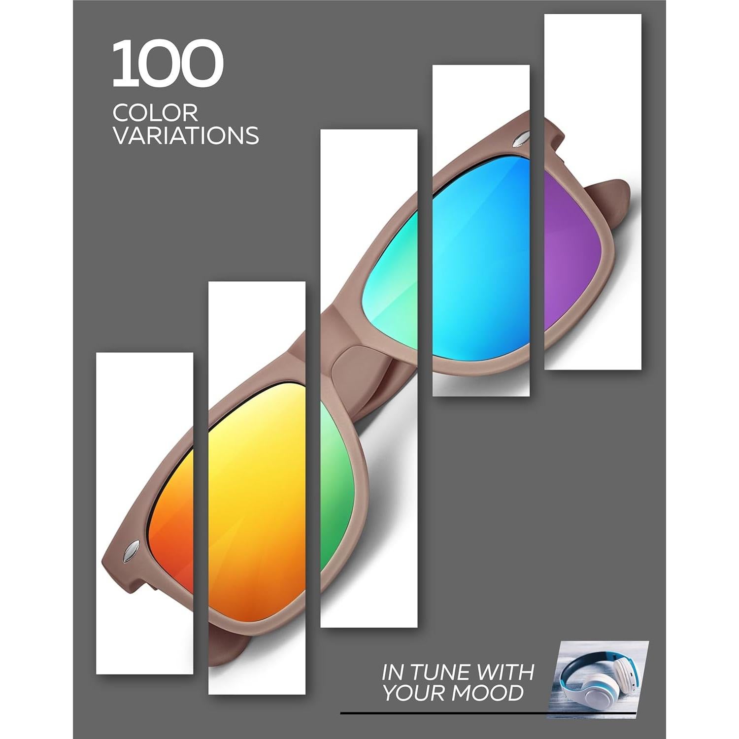 Gafas de sol polarizadas Retro Rewind unisex UV400