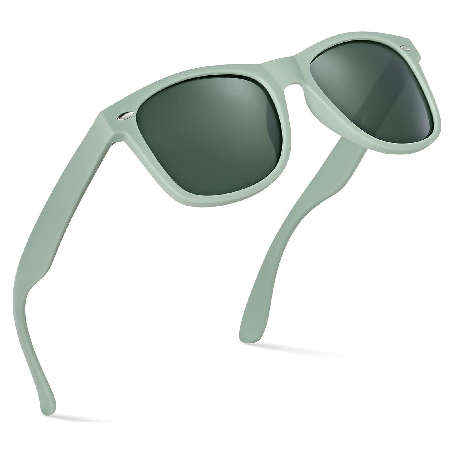 Gafas de sol polarizadas Retro Rewind unisex UV400 gris oliva
