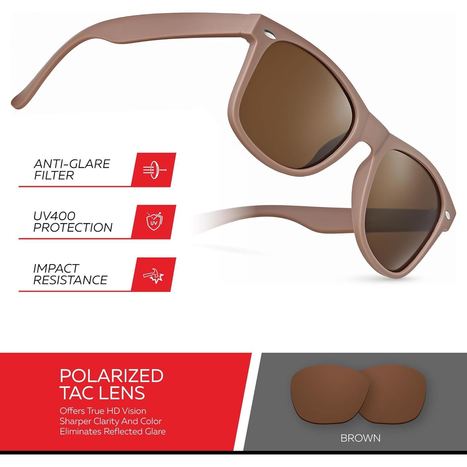 Gafas de sol polarizadas Retro Rewind unisex UV400