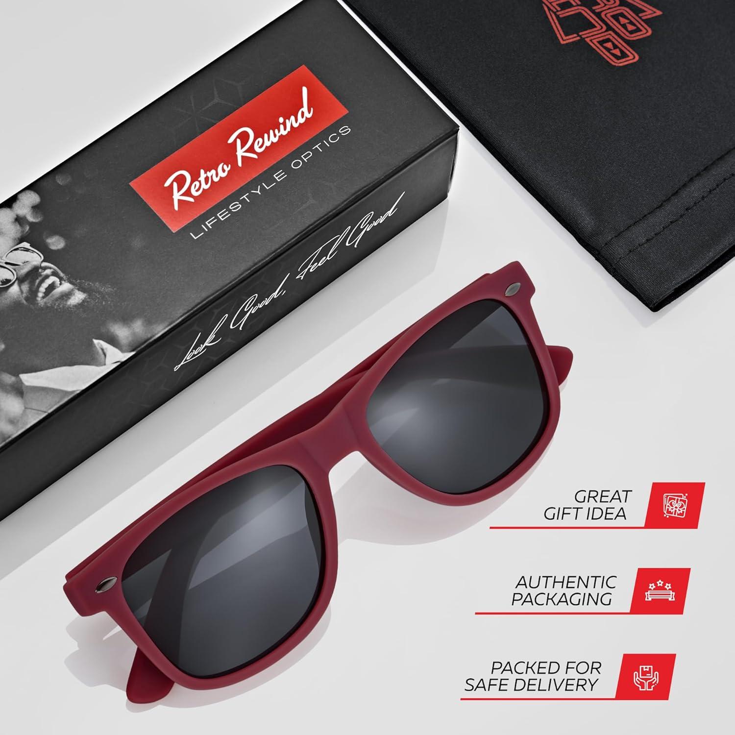 Gafas de sol polarizadas Retro Rewind unisex UV400 - Borgoña