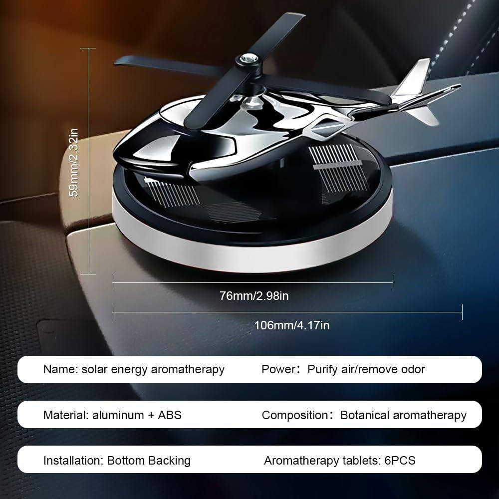 Ambientador de Coche Solar GCZCC Helicóptero con 6 Tablet