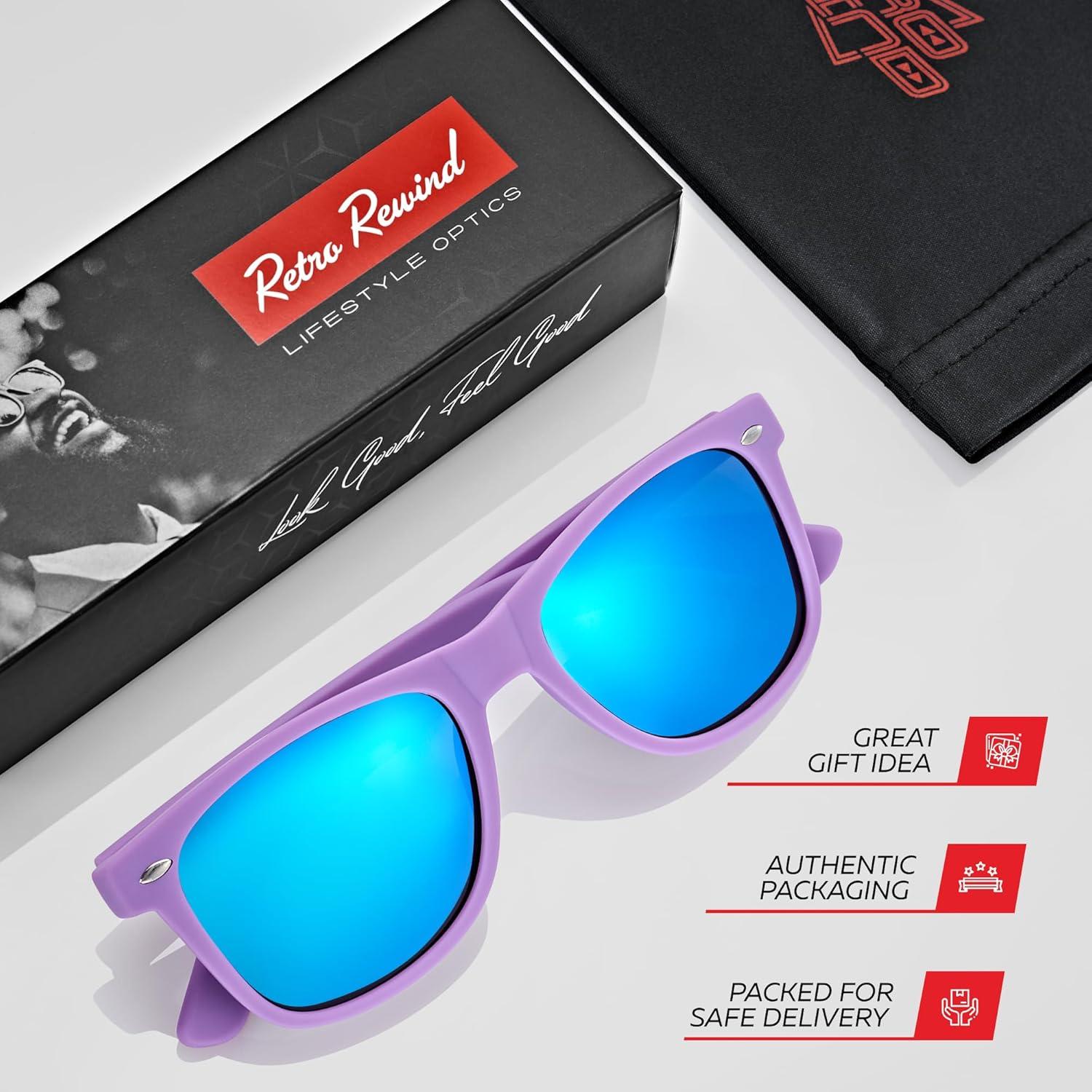 Gafas de sol polarizadas Retro Rewind unisex UV400 - Lavanda mate