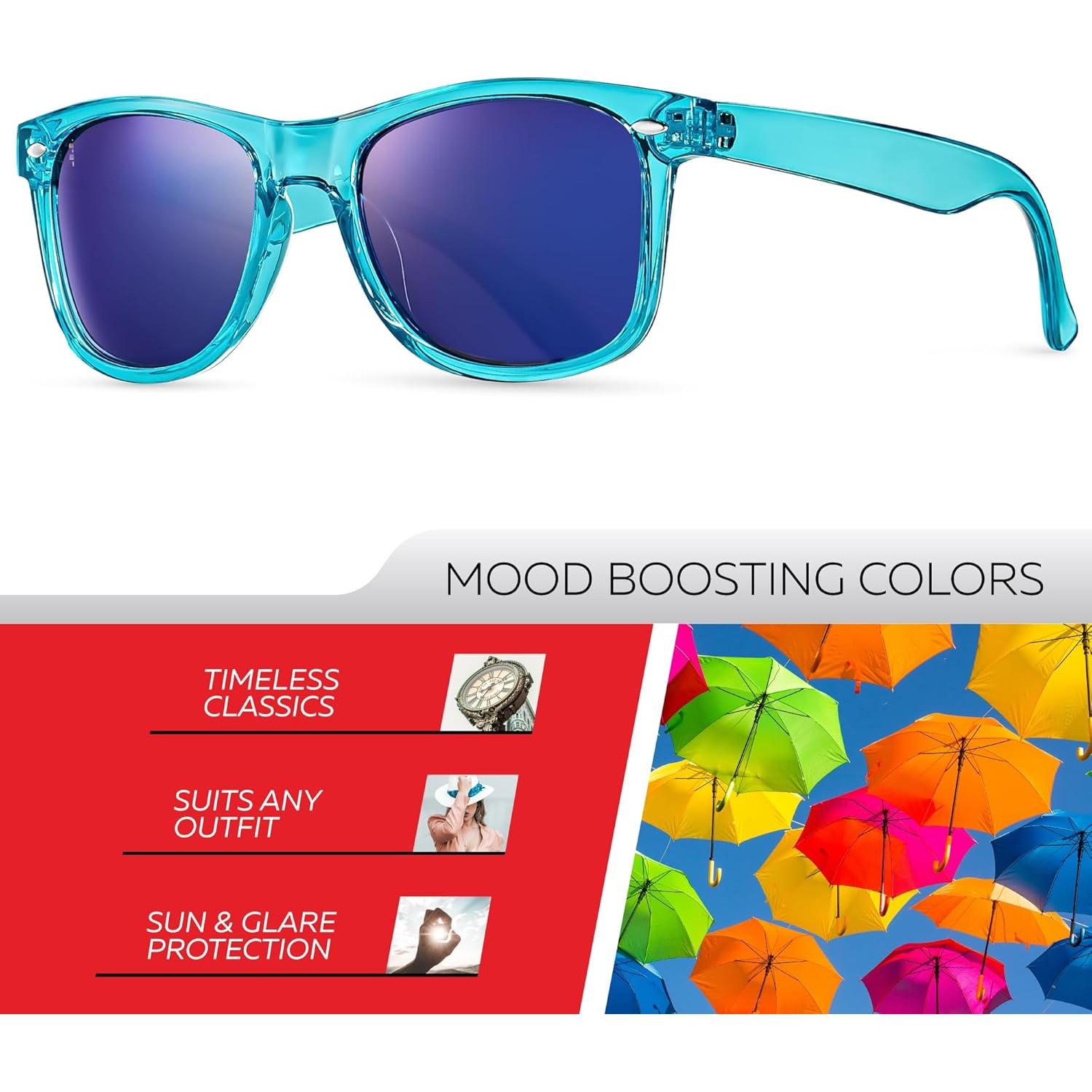 Gafas de sol polarizadas Retro Rewind unisex UV400 - Turquesa