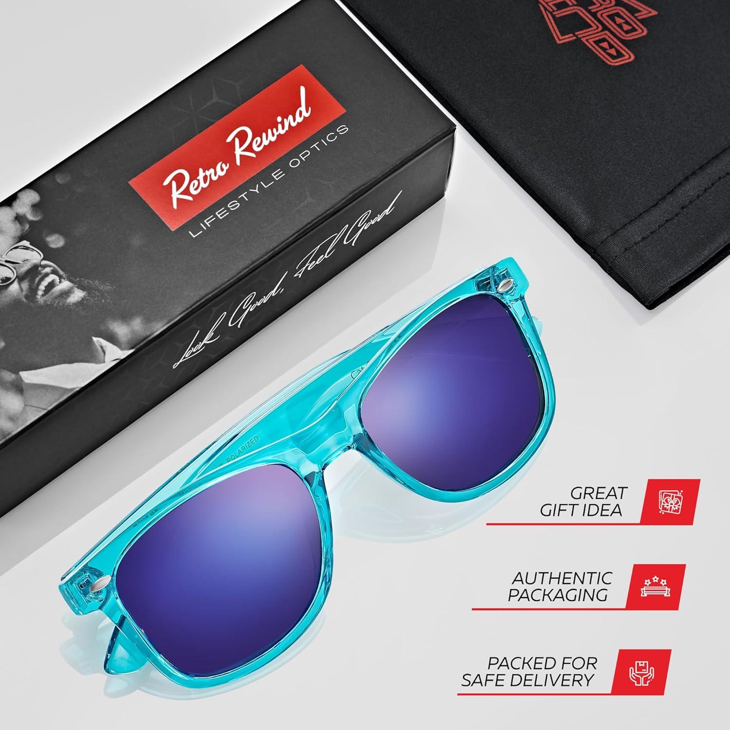 Gafas de sol polarizadas Retro Rewind unisex UV400 - Turquesa