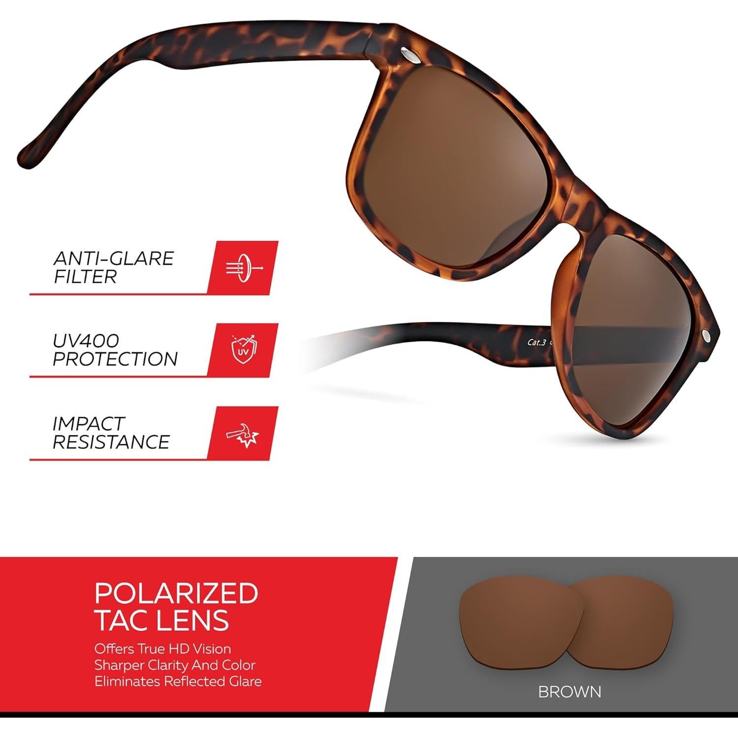 Gafas de sol polarizadas Retro Rewind UV400 Unisex