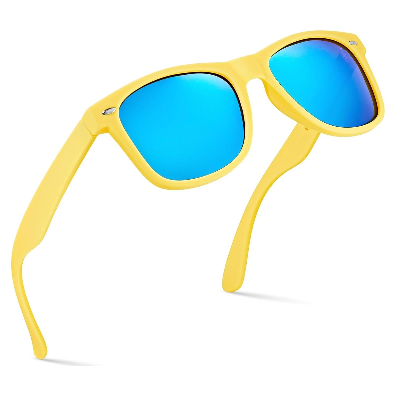 Gafas de sol polarizadas Retro Rewind unisex UV400 - Amarillo mate