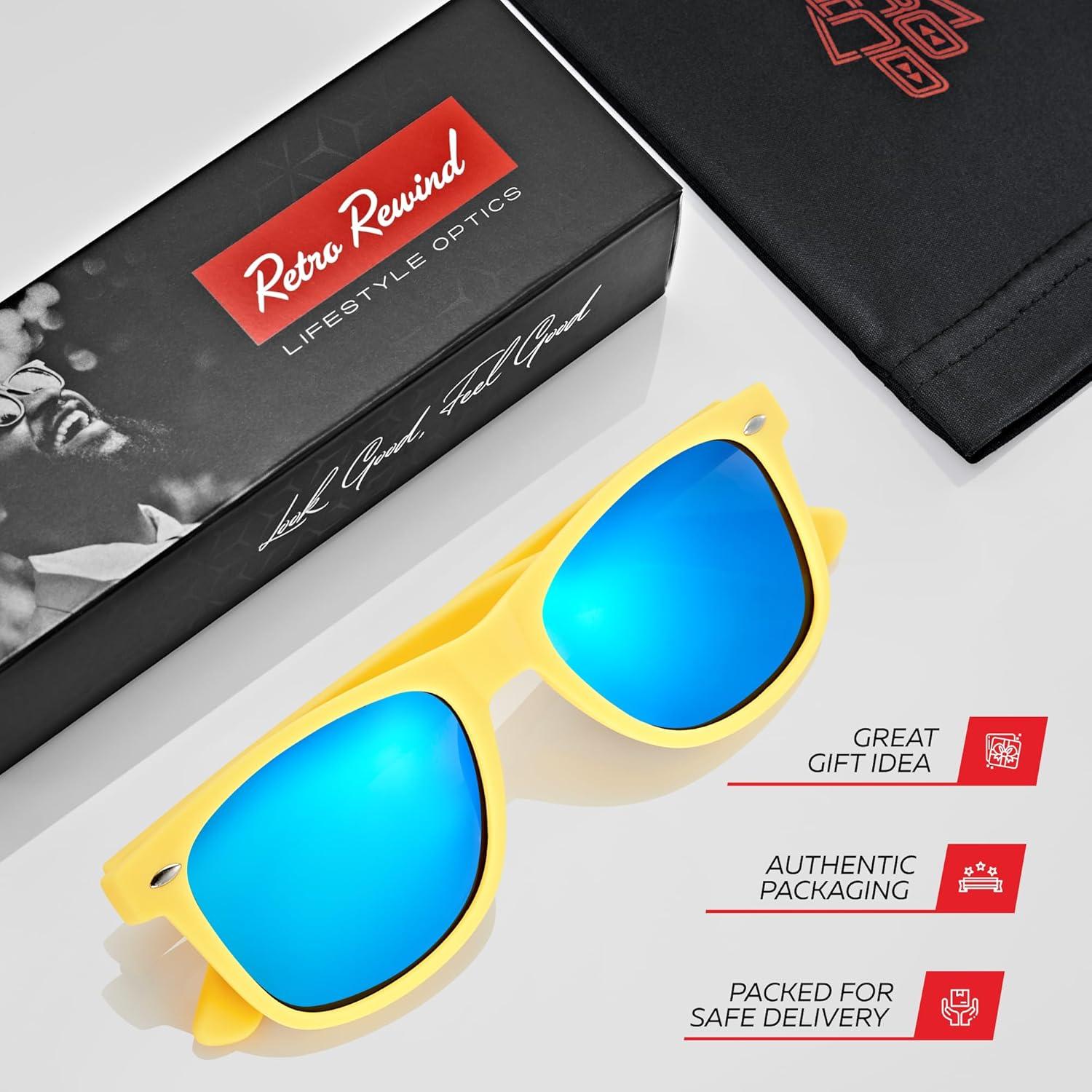 Gafas de sol polarizadas Retro Rewind unisex UV400 - Amarillo mate