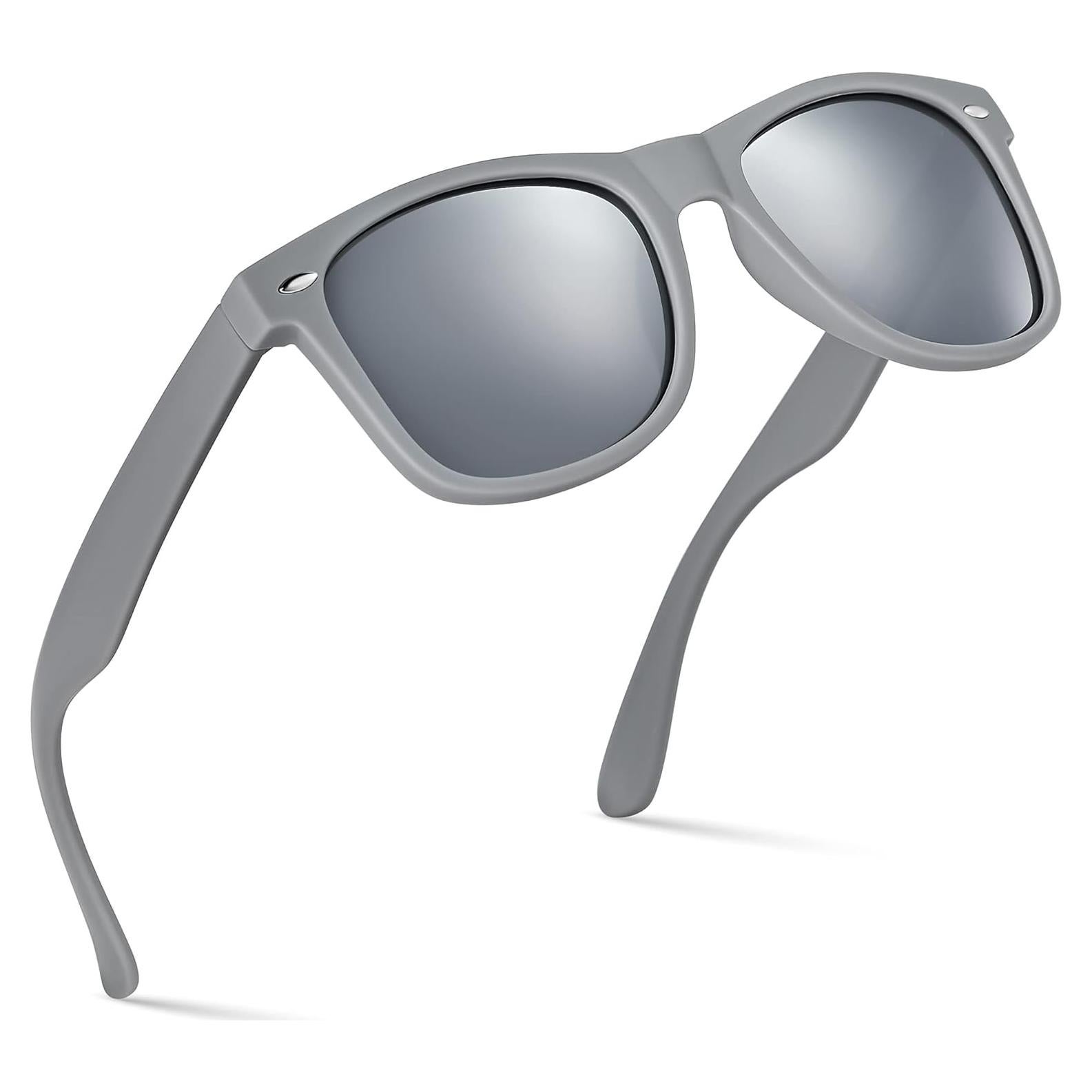 Gafas de sol polarizadas Retro Rewind unisex UV400 gris mate