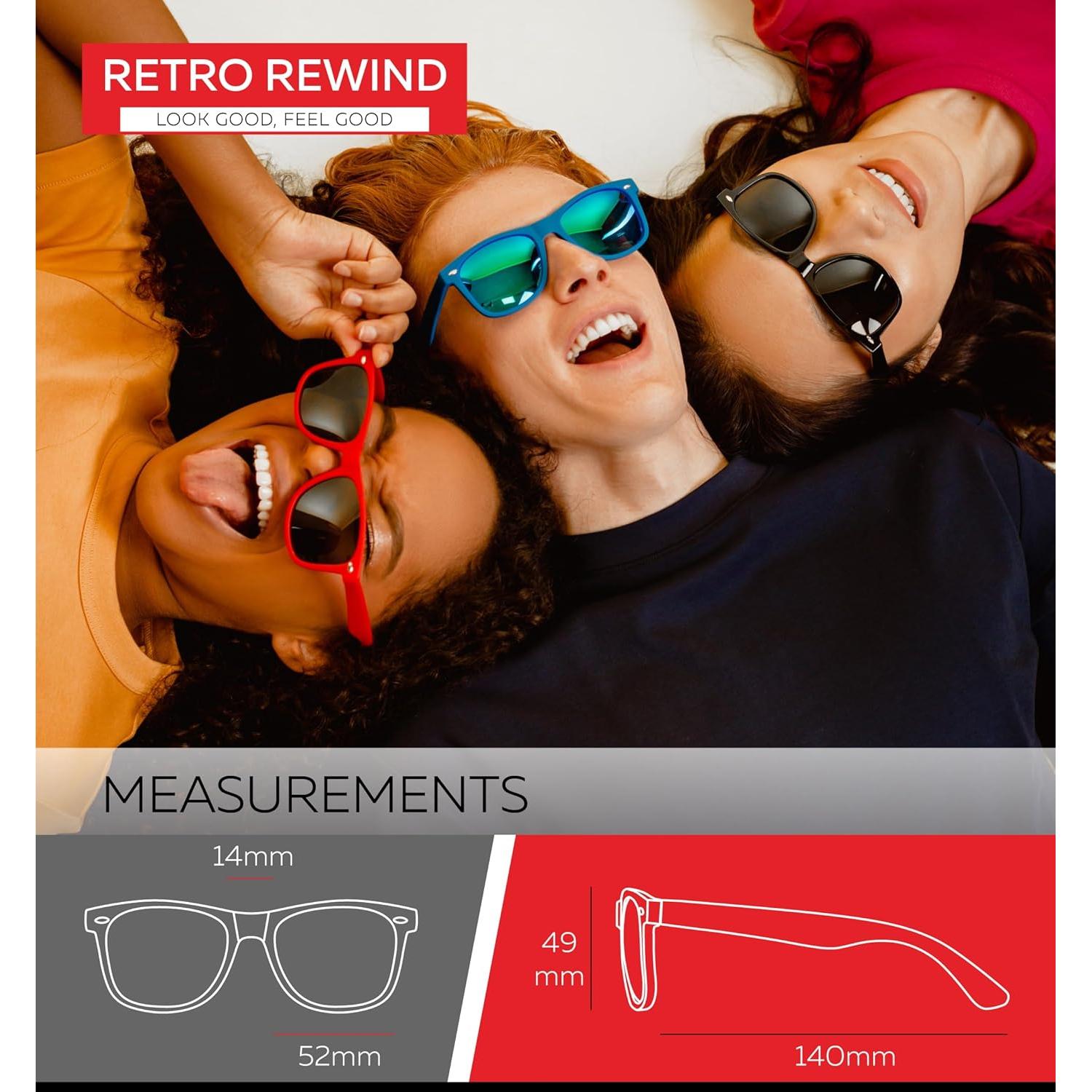 Gafas de sol polarizadas Retro Rewind unisex UV400 - Rojo mate
