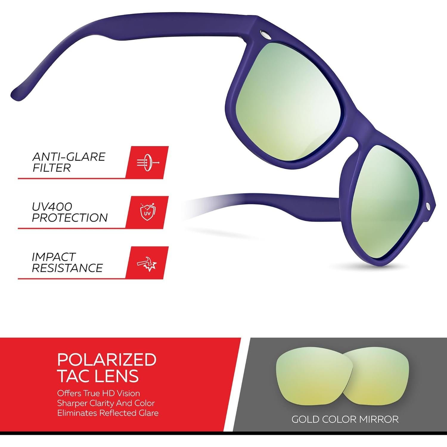Gafas de sol polarizadas Retro Rewind unisex UV400