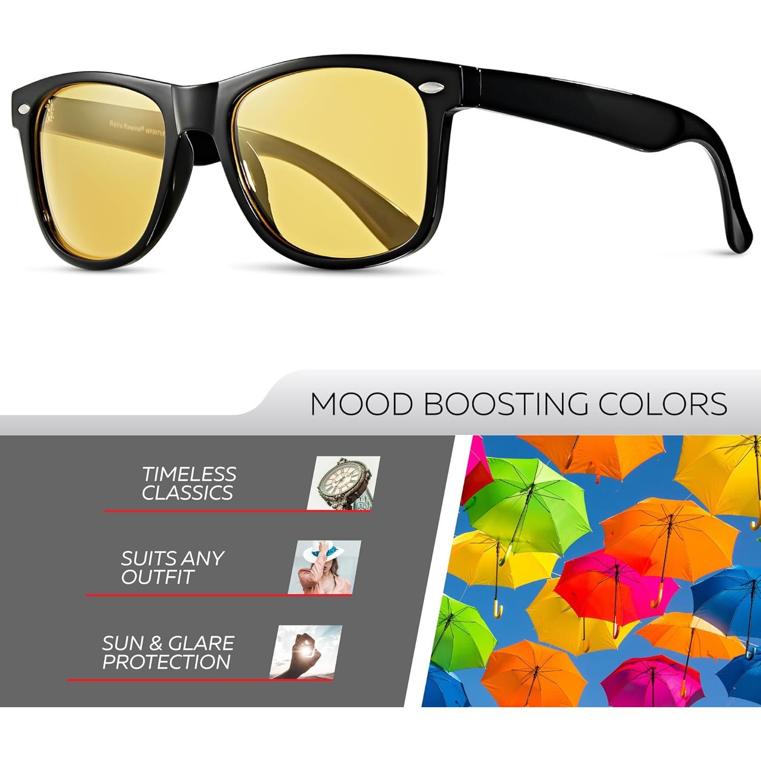 Gafas de sol polarizadas Retro Rewind unisex con UV