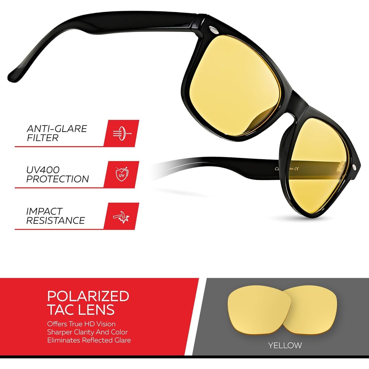 Gafas de sol polarizadas Retro Rewind unisex con UV