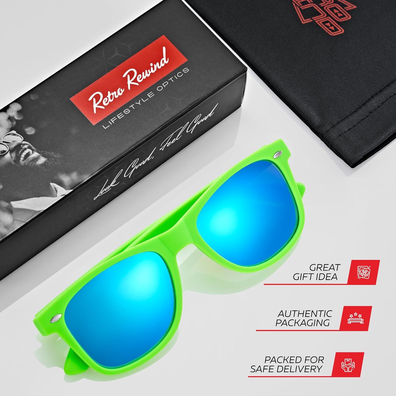 Gafas de sol polarizadas Retro Rewind unisex UV400 - Verde Lima