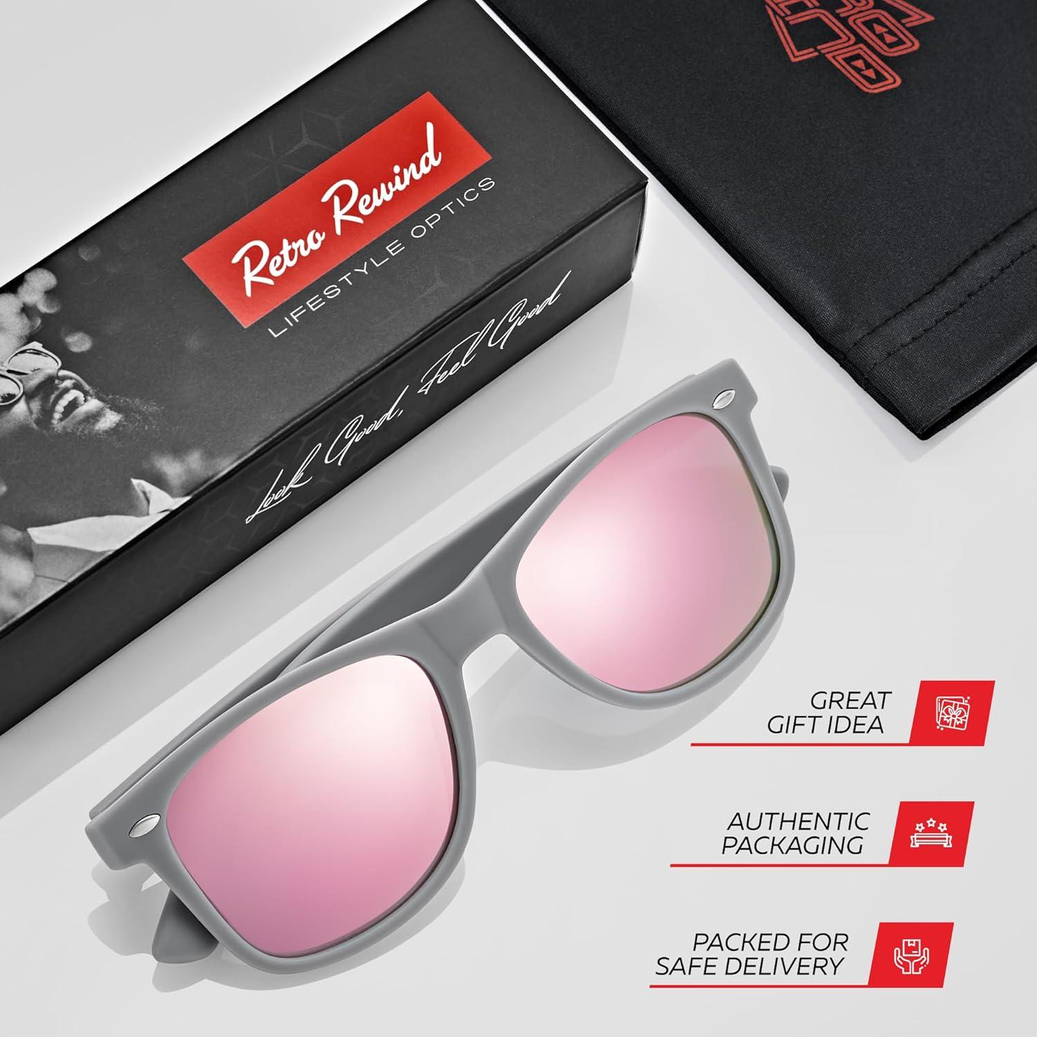 Gafas de sol polarizadas Retro Rewind unisex UV400 - Gris mate