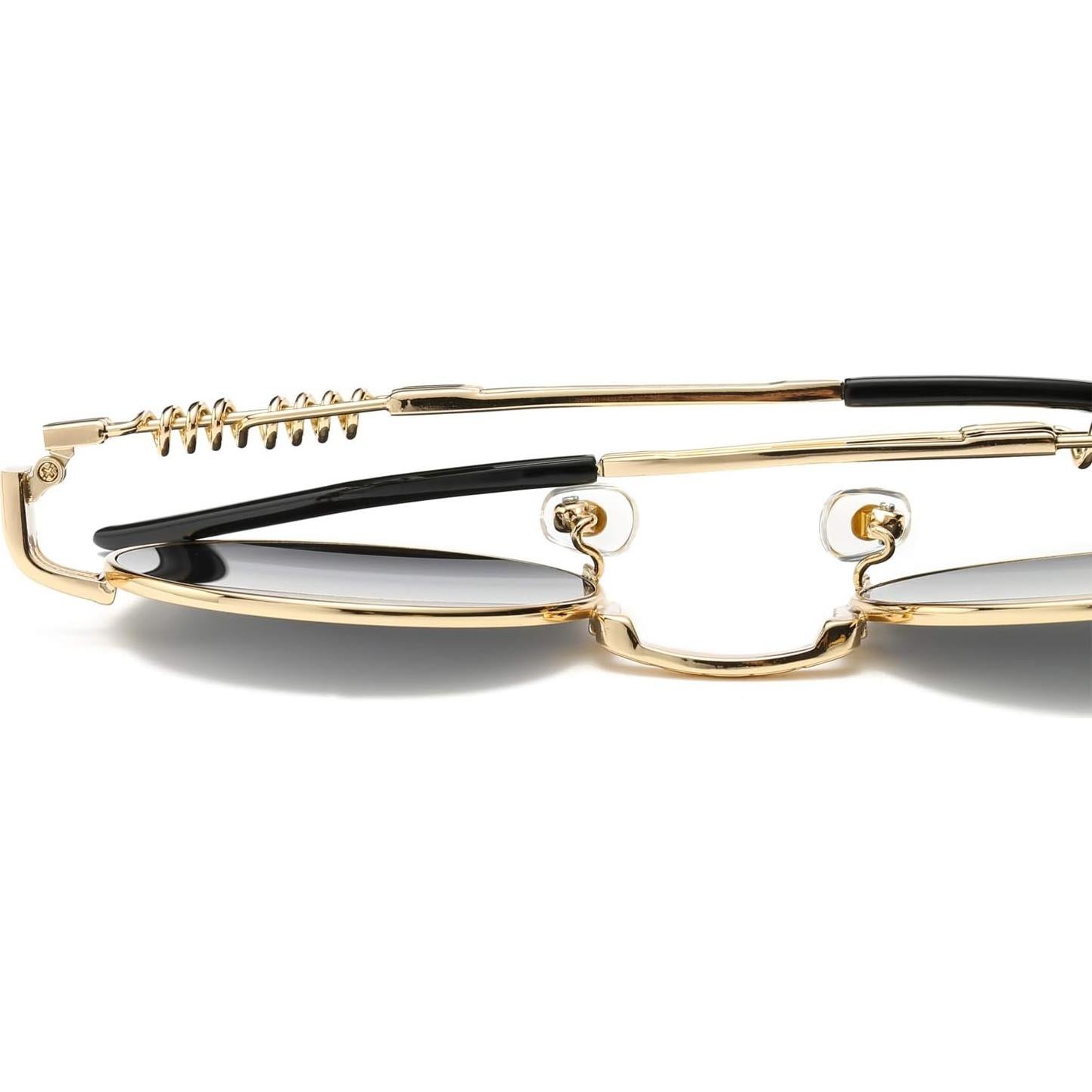 Gafas de Sol Steampunk Dollger Redondas con Lentes Negros