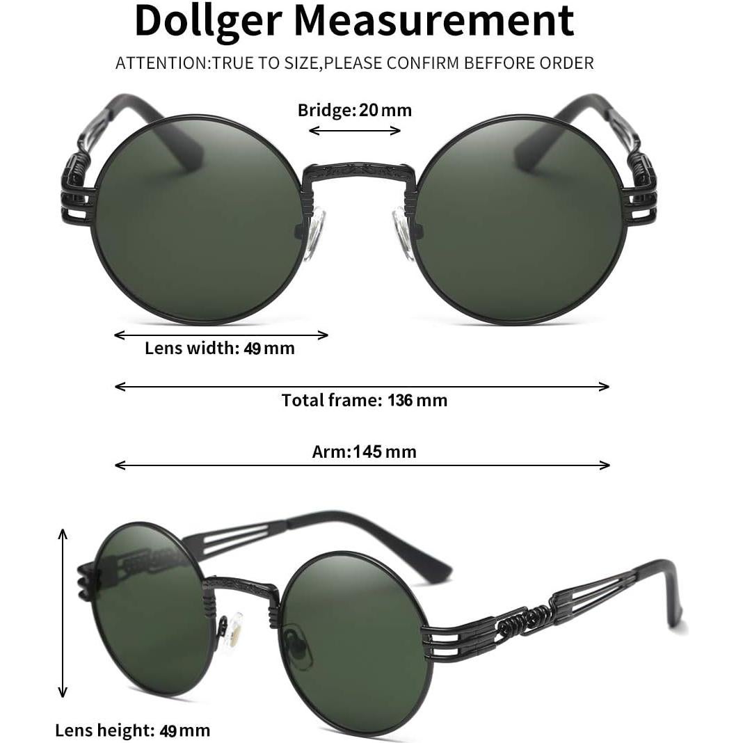 Gafas de sol redondas Dollger con marco metálico UV400