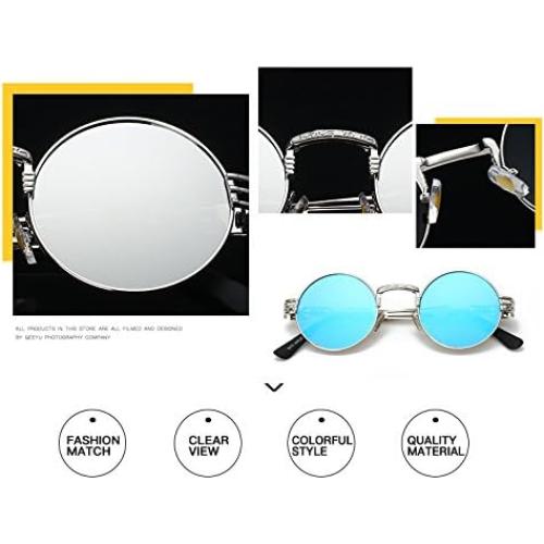 Gafas de sol redondas Dollger con marco metálico y lentes UV