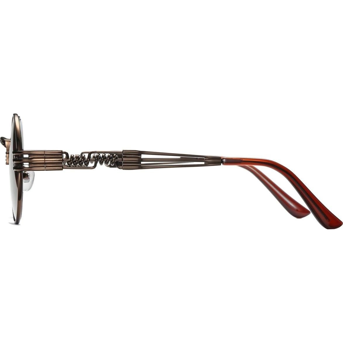 Gafas de sol redondas Dollger estilo Steampunk con marco metal