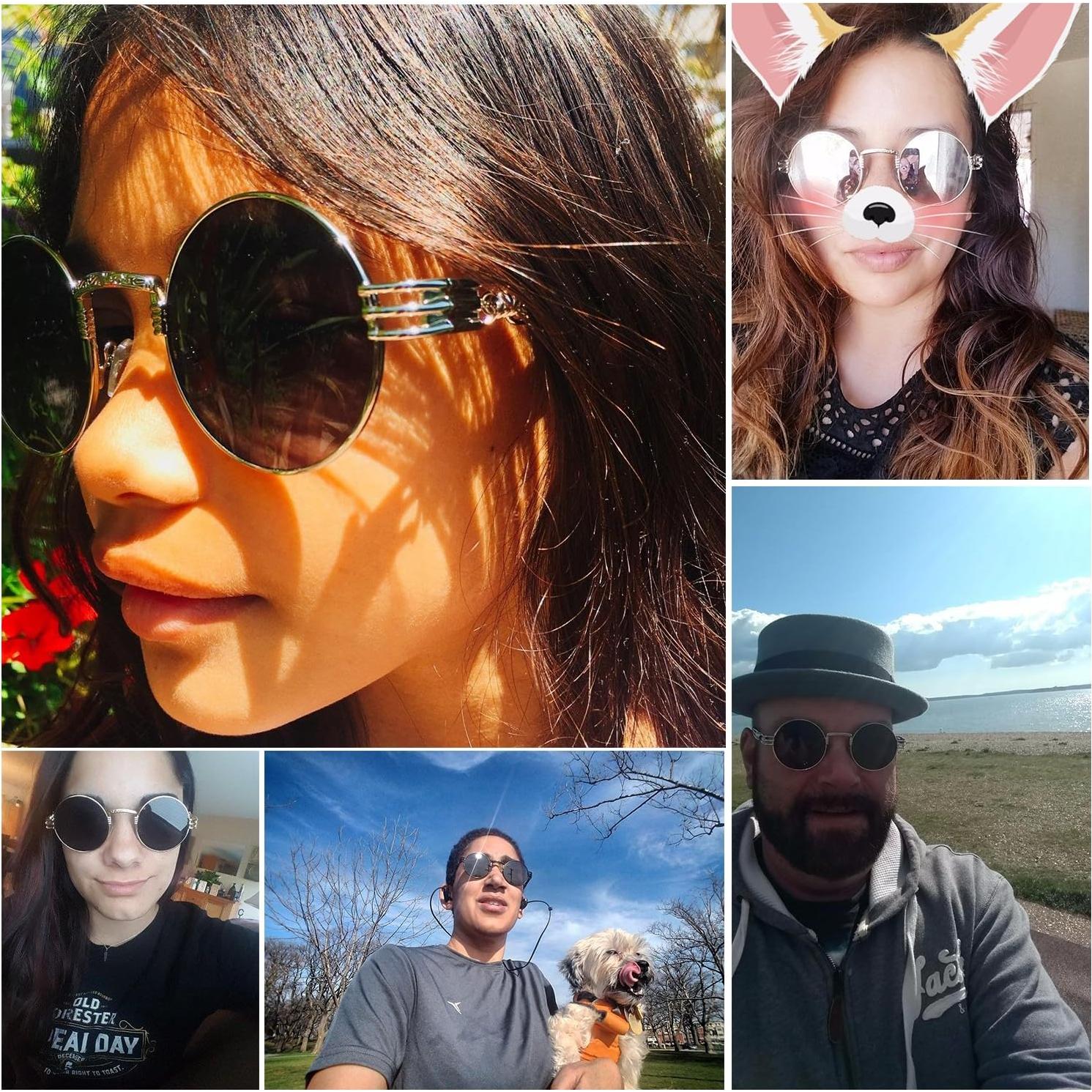 Gafas de sol redondas Dollger estilo Steampunk con marco metal