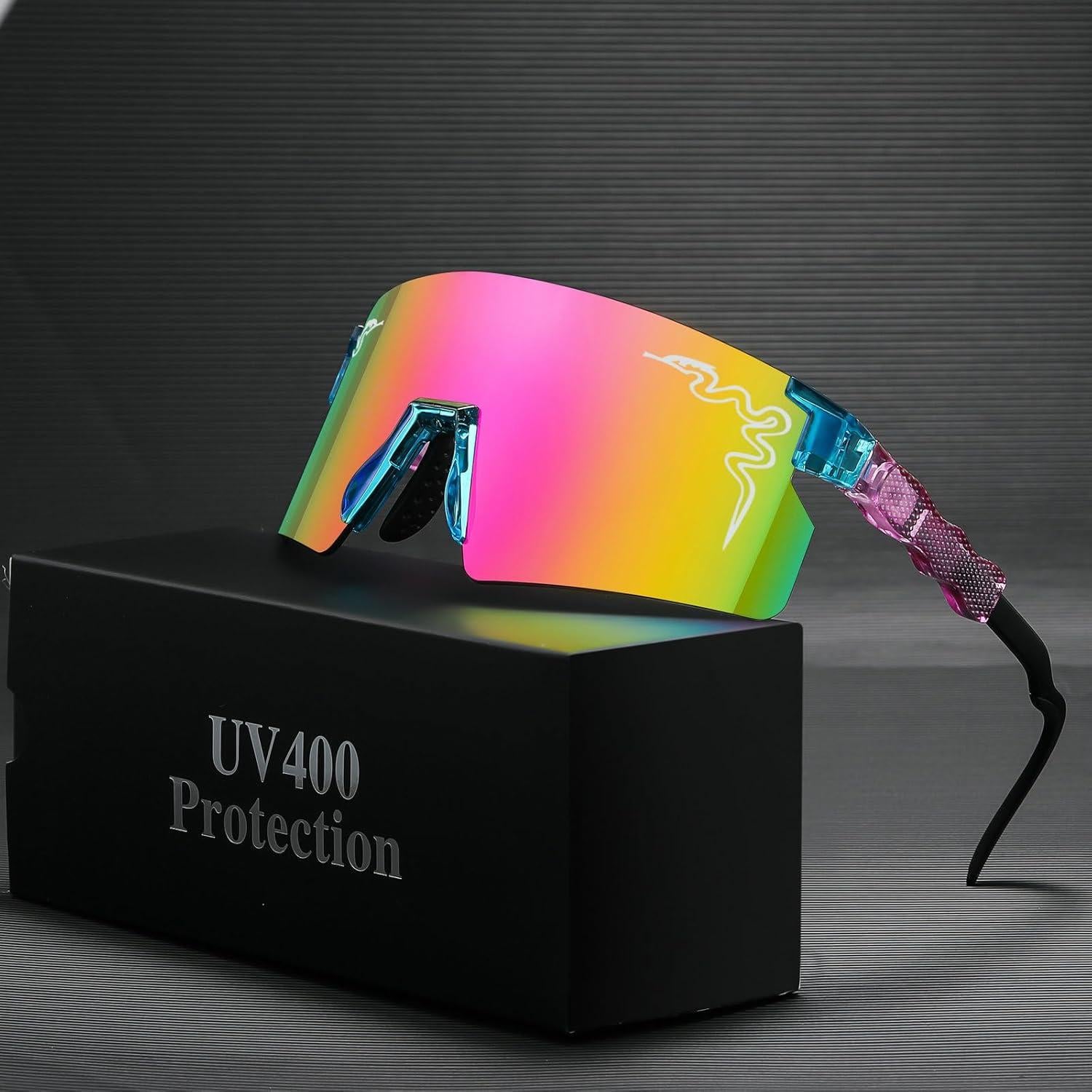 Gafas de Sol UV400 Unisex Adulto y Niños Ciclismo Deporte