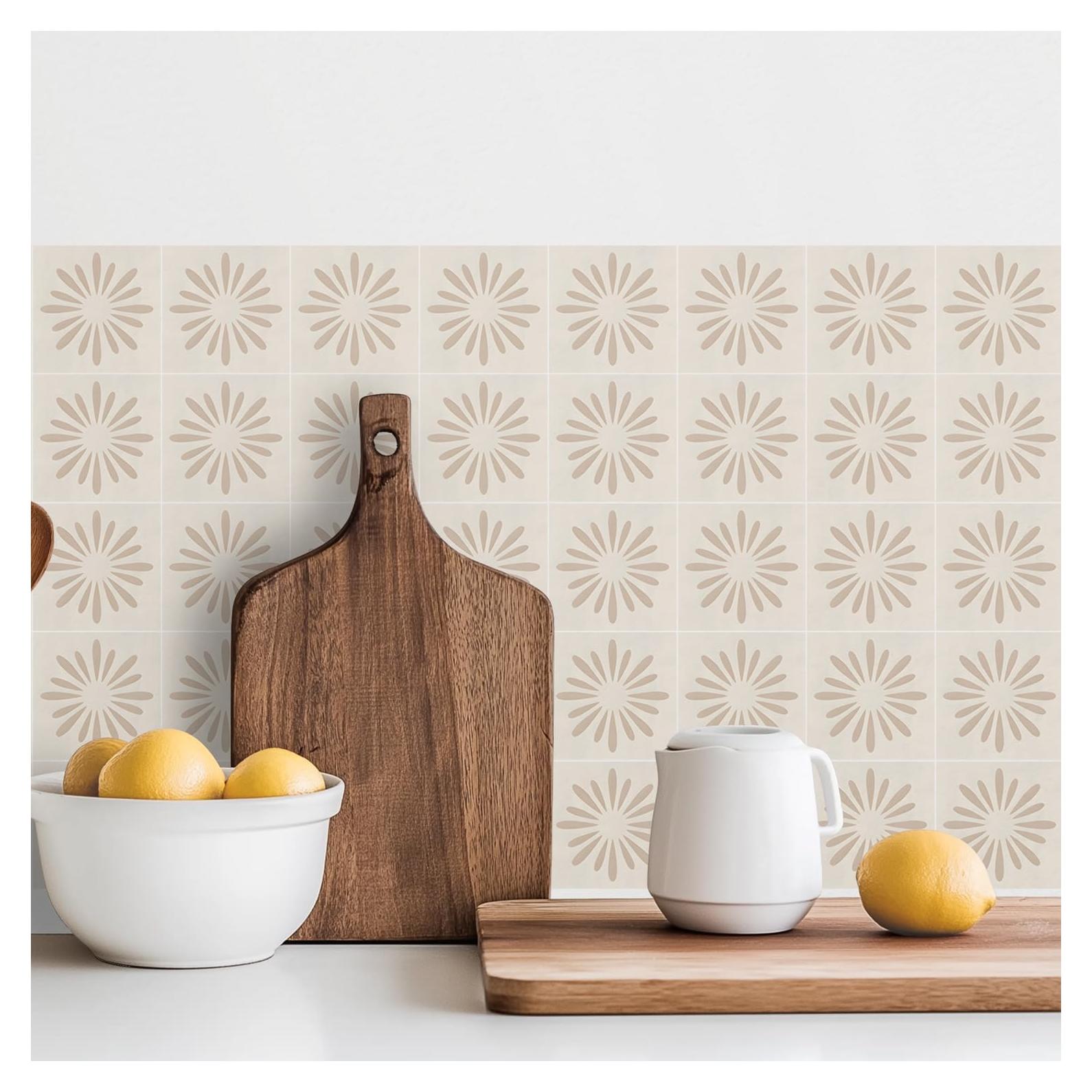 30 Calcomanías Geométricas Neutras meihea 10x10 cm para Paredes