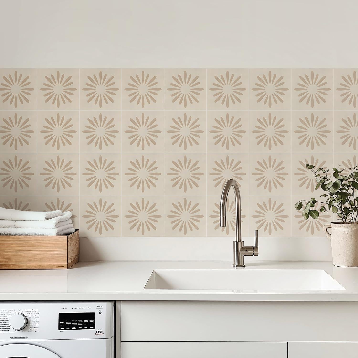 30 Calcomanías Geométricas Neutras meihea 10x10 cm para Paredes