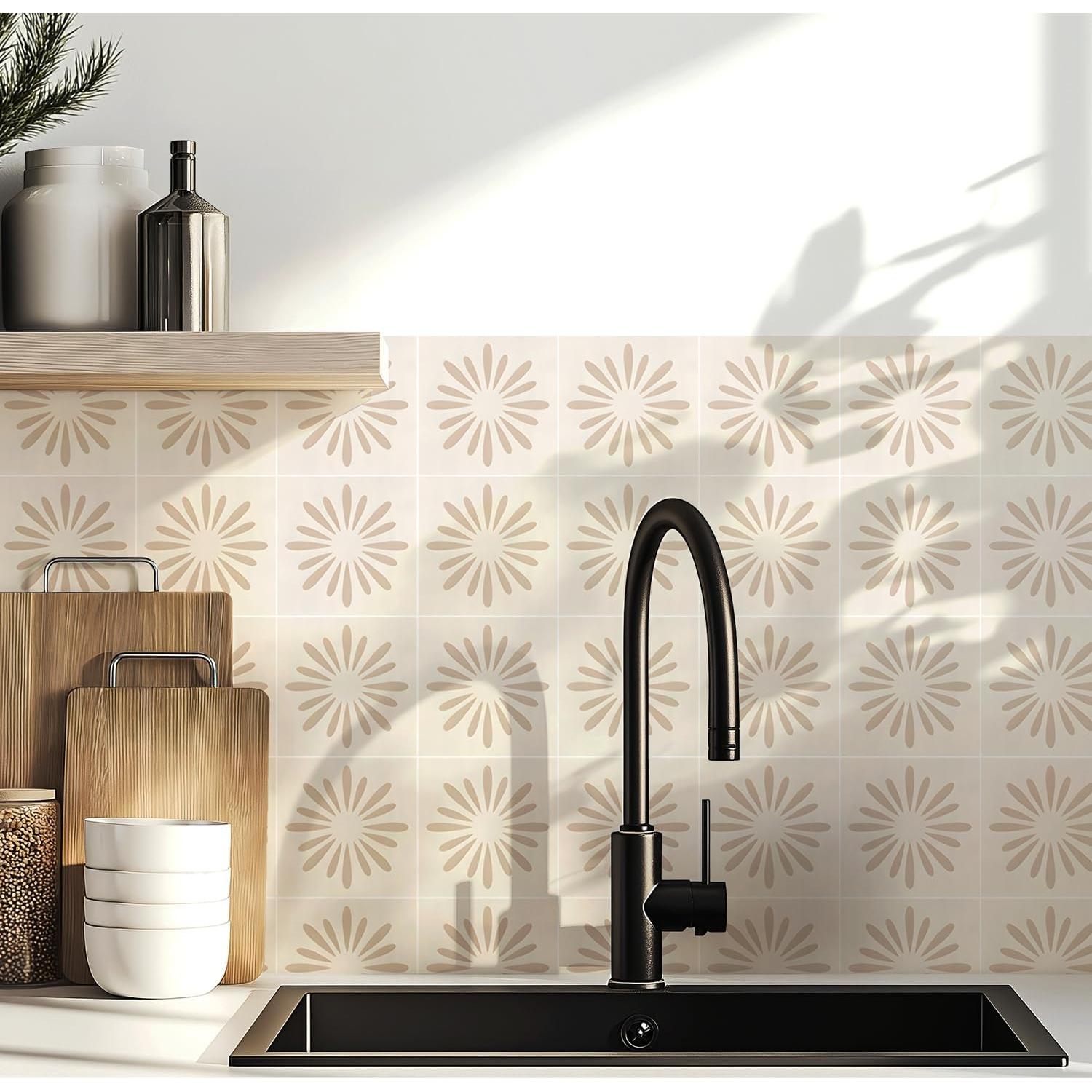 30 Calcomanías Geométricas Neutras meihea 10x10 cm para Paredes