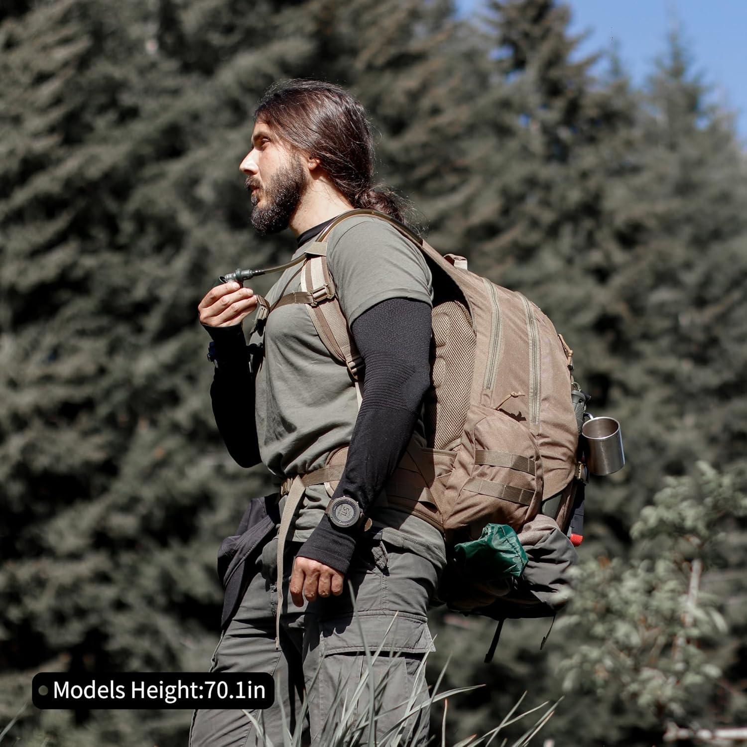 Mochila Táctica Mardingtop 35L para Senderismo Caqui