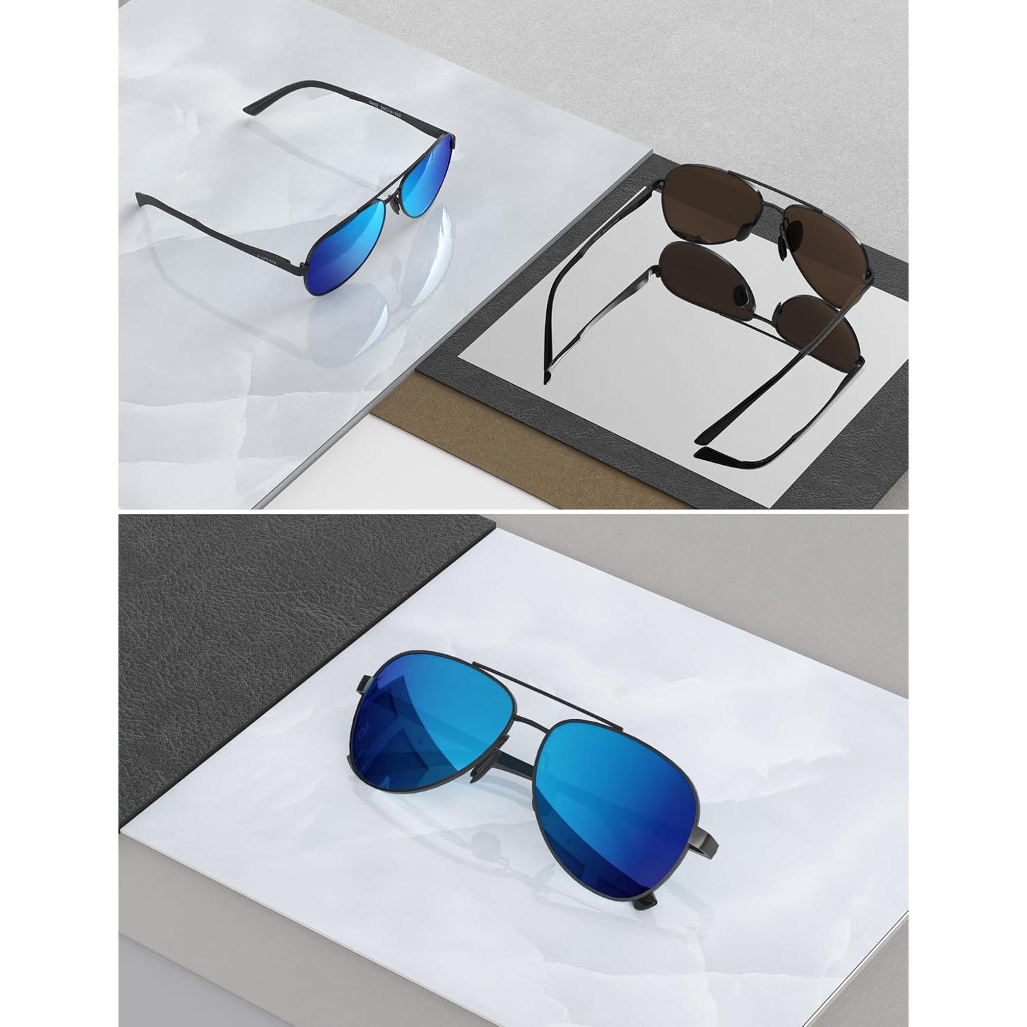 Gafas de sol LUENX Aviador polarizadas UV400 para hombres