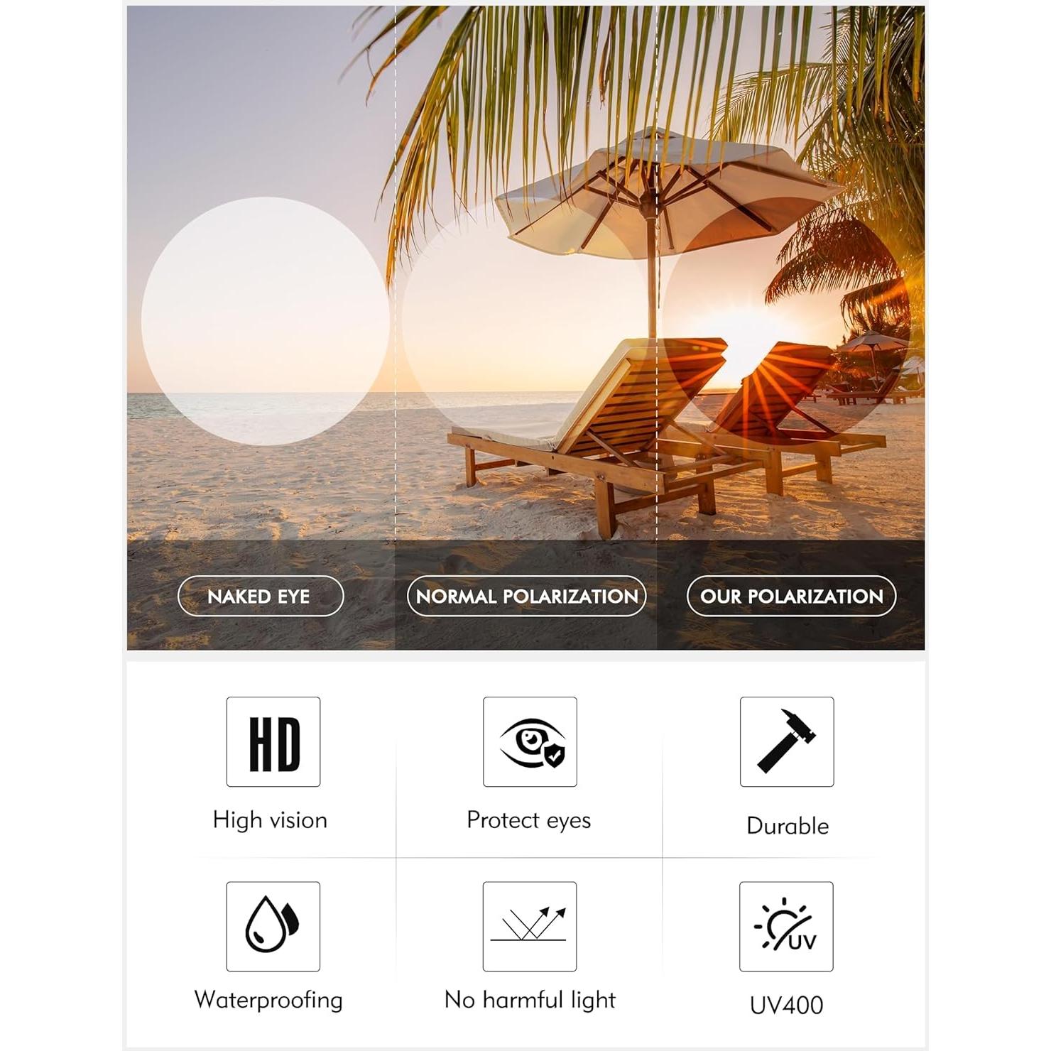 Gafas de sol LUENX Aviador Polarizadas UV400 Plata