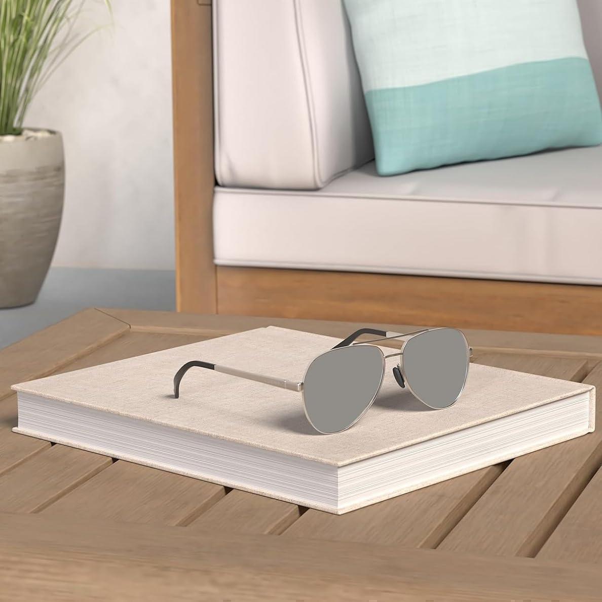 Gafas de sol LUENX Aviador Polarizadas UV400 Plata