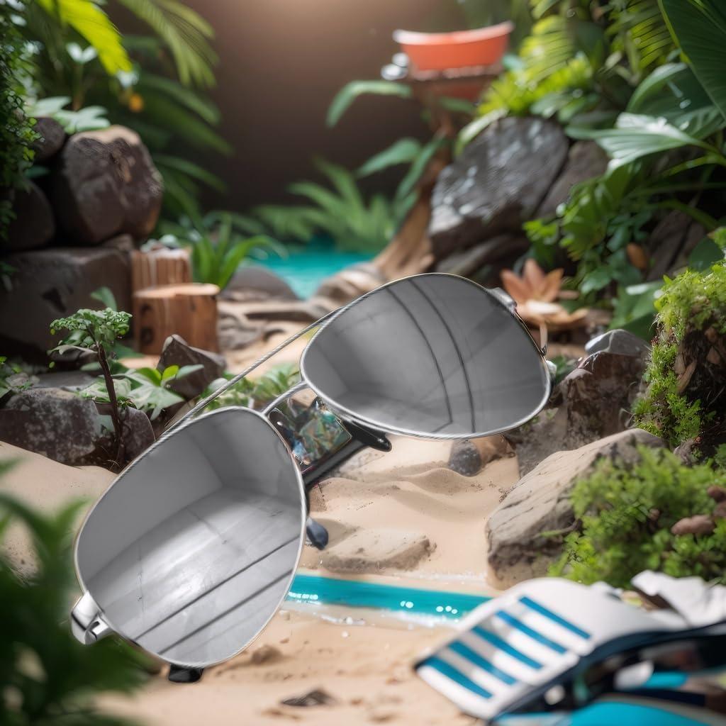 Gafas de sol LUENX Aviador Polarizadas UV400 Plata