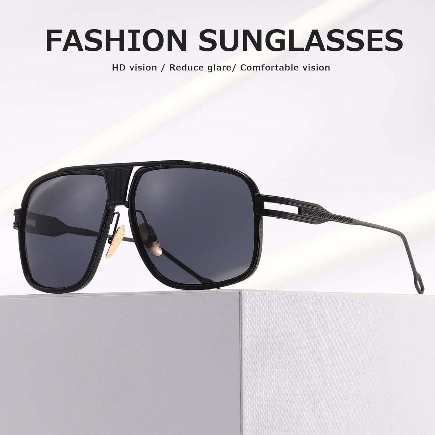 Gafas de sol AEVOGUE para hombres Marco Metal UV400