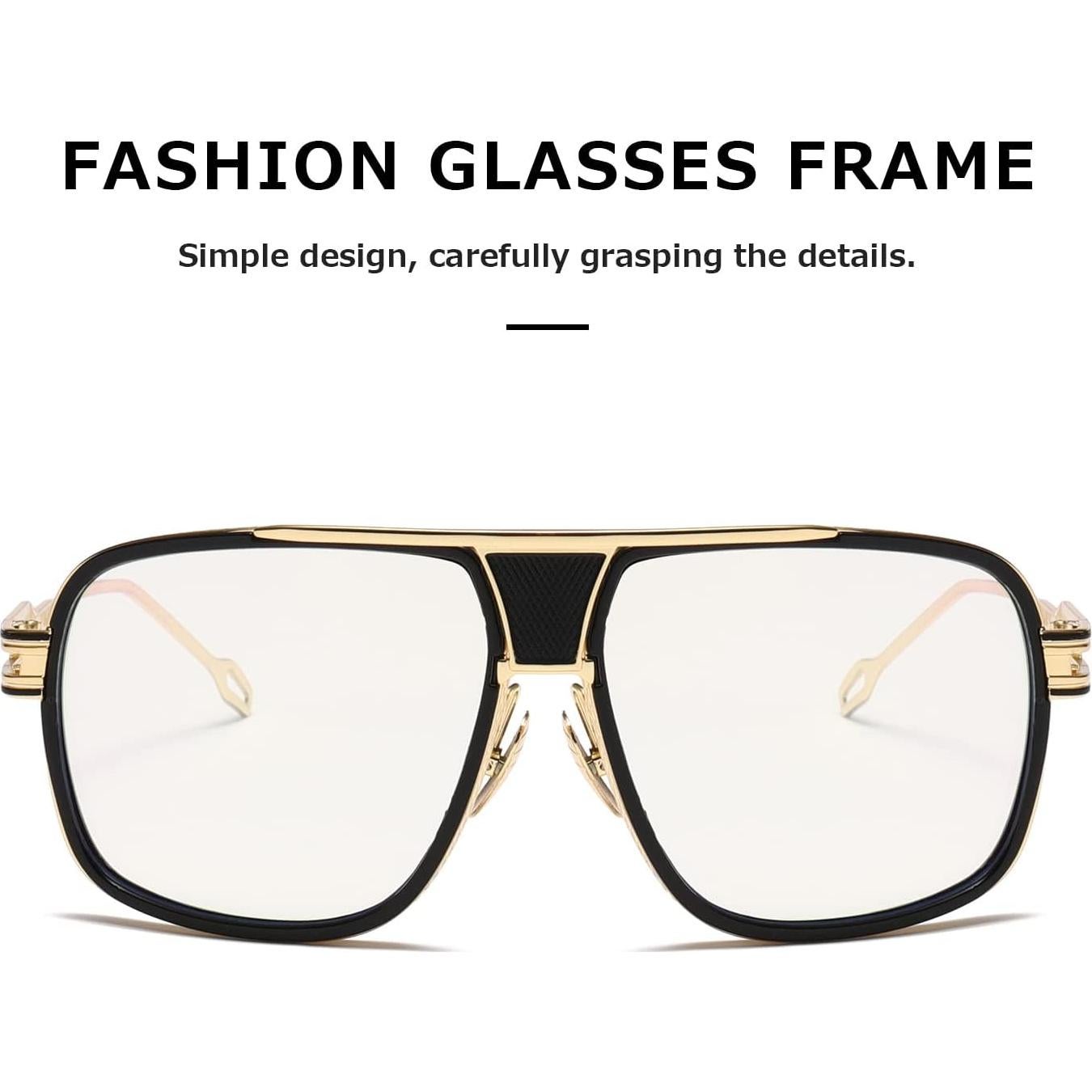 Gafas de sol AEVOGUE para hombres Marco dorado UV400