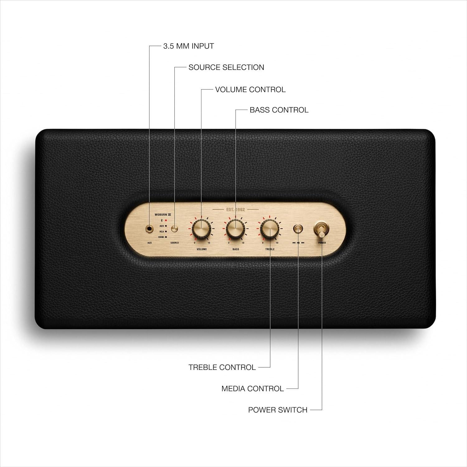Marshall Woburn III Altavoz Bluetooth 7.43 kg Negro