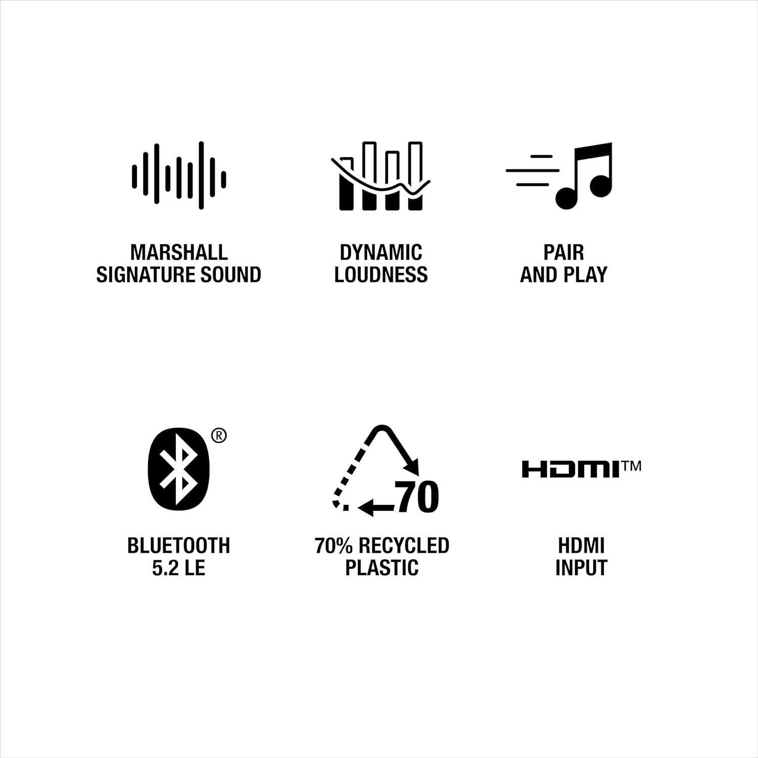 Marshall Woburn III Altavoz Bluetooth 7.43 kg Negro